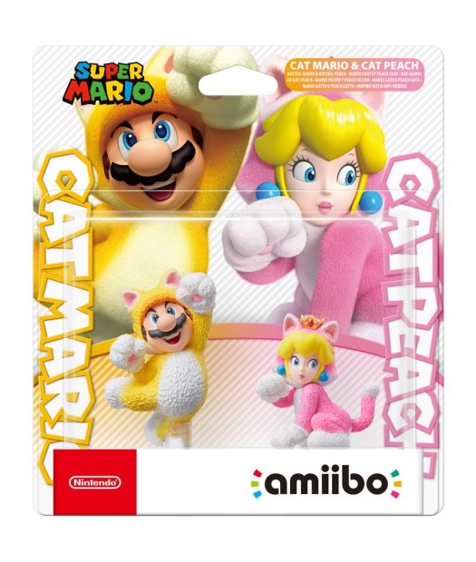 figura amiibo mario felino peach felina