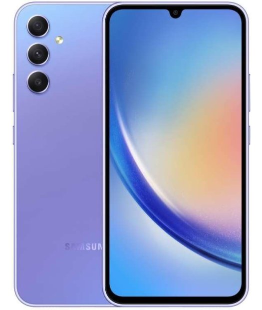 smartphone 6,6\" samsung galaxy a34 256+8 gb violet