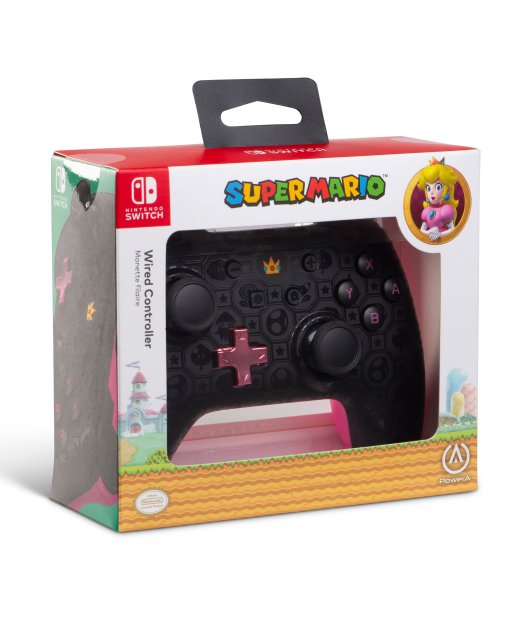 mando wired controller peach super mario switch