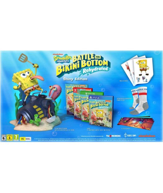 ps4 bob esponja: battle for bikini - shiny edition