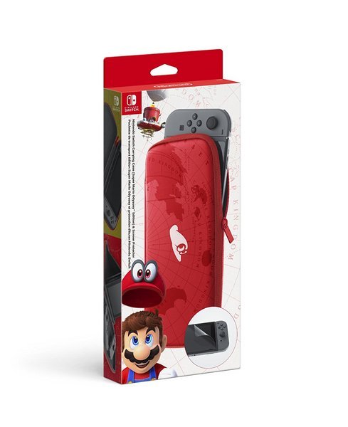 set accesorios mario odyssey switch (funda+protect