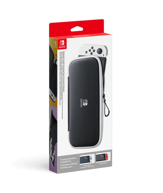 set accesorios switch oled (funda + 2 protectores)