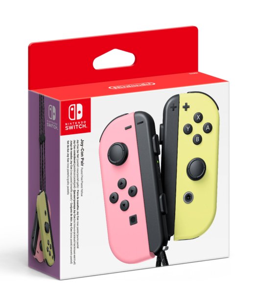 mandos joycon (set izq-dcha) rosa/amarillo switch