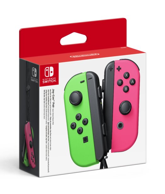 mandos joycon(set izquierda-derecha)verde-rosa swi