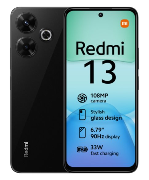 smartphone 6,79\" xiaomi redmi 13 128+6 gb negro